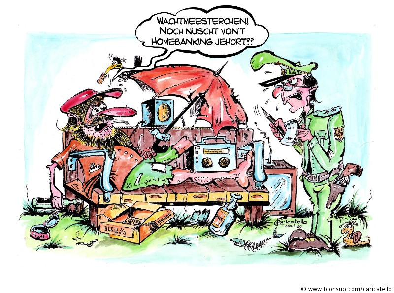 Cartoon: 'Homebanking' 1
