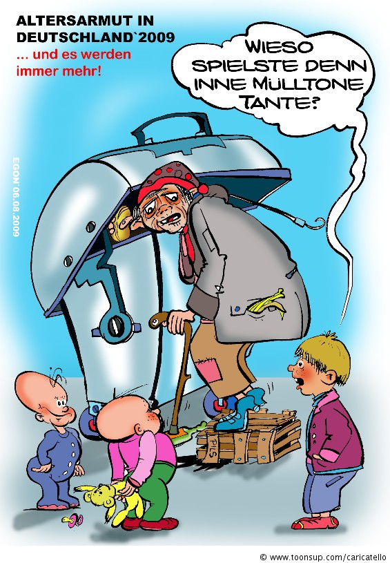 Cartoon: Altersarmut in Germany 2009 1