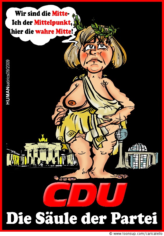 Cartoon: Der Mittelpunkt oder die 'Cäsarin ala Germany! 1