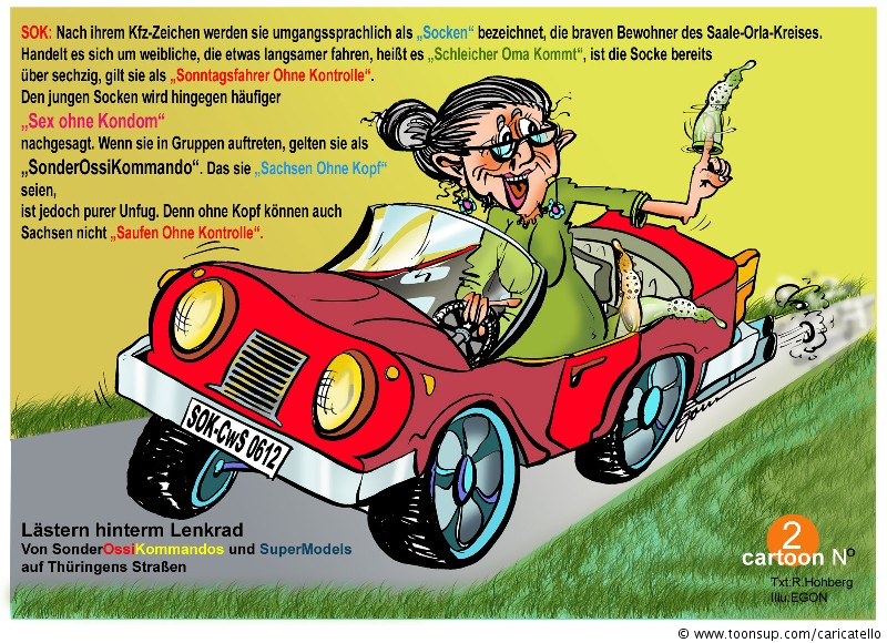 Cartoon: Neue Necknamen auf Thüringens Strassen.... 1