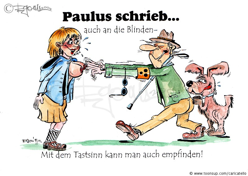 Cartoon: Blindentastsinn 1