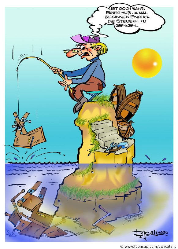 Cartoon: Endlich Steuer(n)Senkung... 1