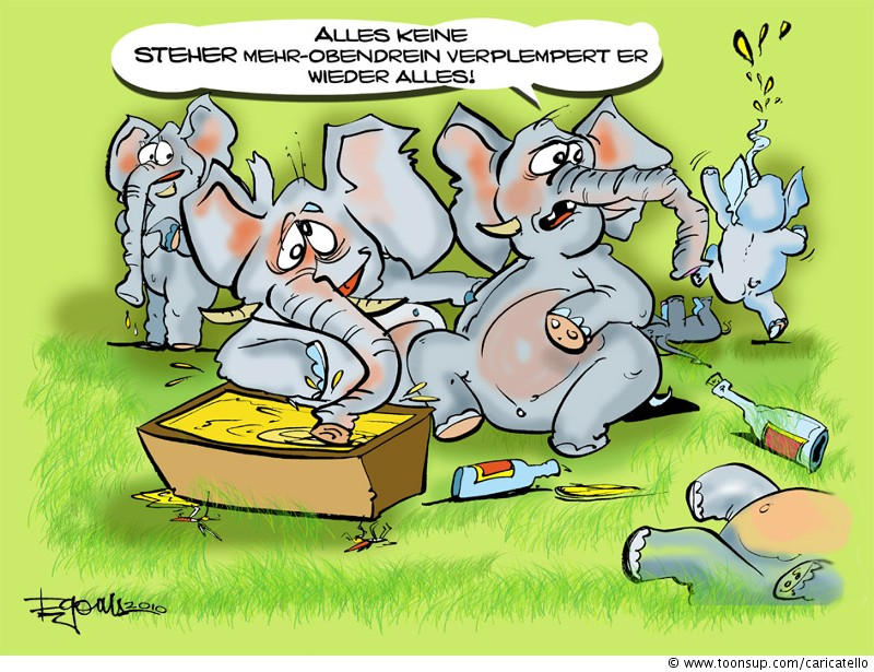 Cartoon: Big ElefantenParty 1