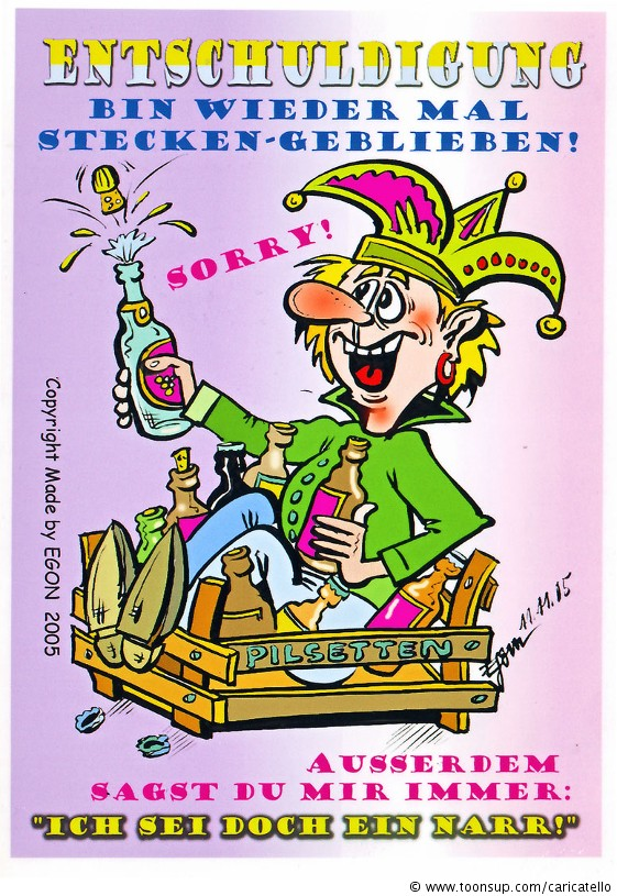 Cartoon: Entschuldigungskarte 5.Jahreszeit 1