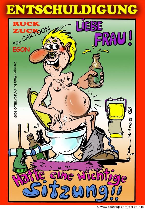 Cartoon: Entschuldigungskarte für böse Ehefrauen... 1