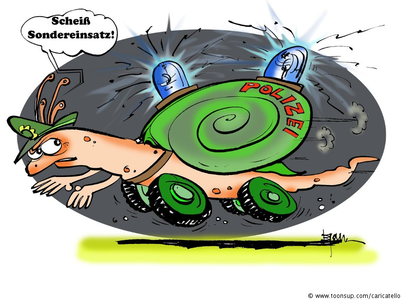 Cartoon: Polizeischnecke 1