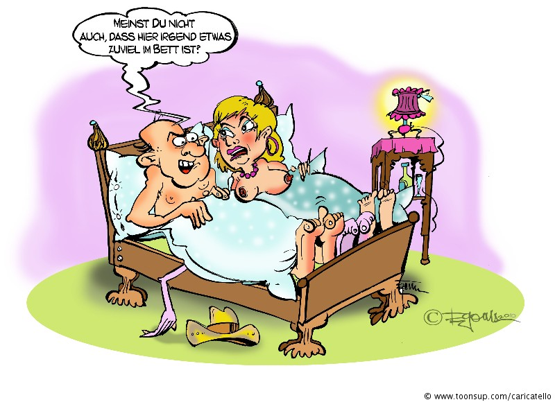 Cartoon: SOS!Leiche im Bett! 1