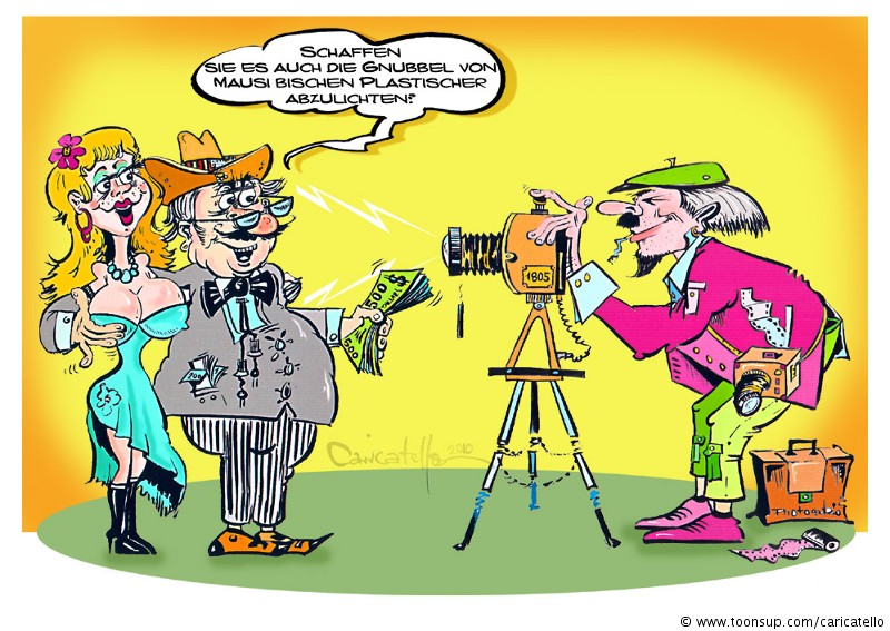 Cartoon: Beim Pappa Racci 1