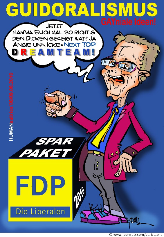 Cartoon: GUIDOralismus'Wer ist eigentlich KanzlerIN'?? 1