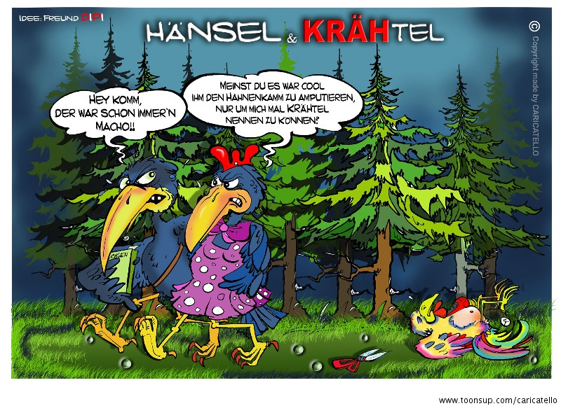 Cartoon: Hänsel & KRÄHtel 1