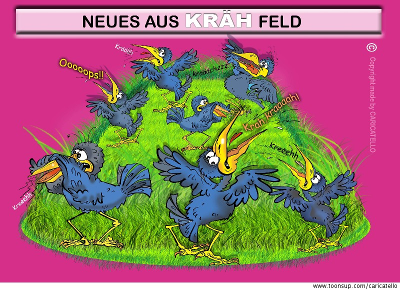 Cartoon: KRÄHfeld  (1 x krähen 2,- Euro) 1