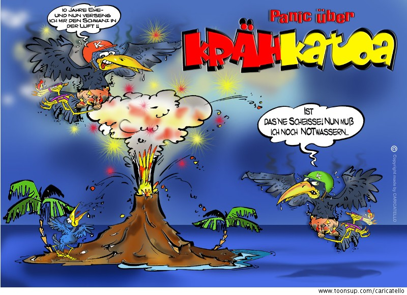 Cartoon: Panic über KRÄHkatoa 1