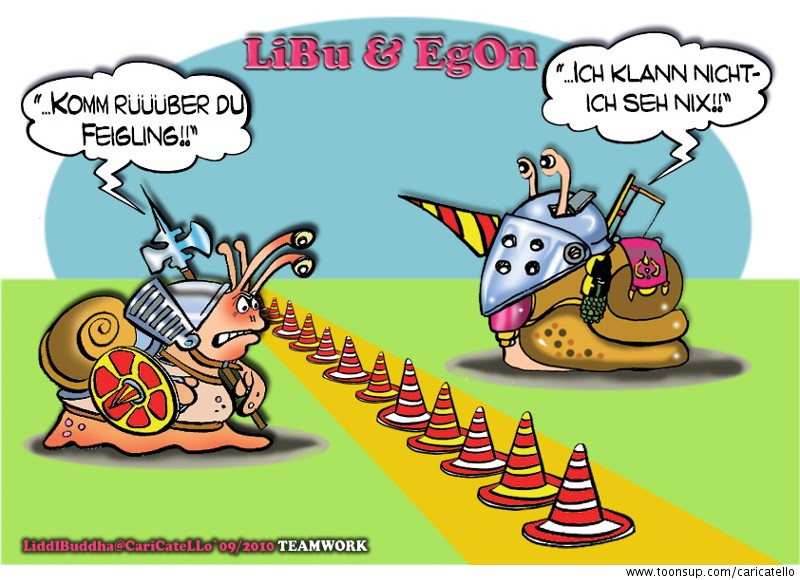 Cartoon: Schneckenpower Teamwork LIBU&EGON 1