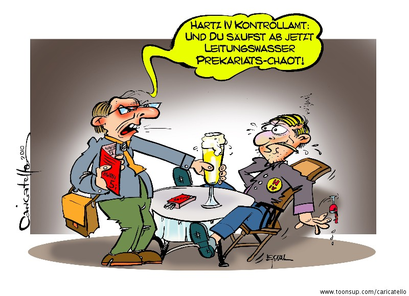 Cartoon: Sozialrassistische Tendenzen 1