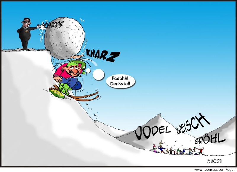 Cartoon: COOP Snowfight Teamwork 1