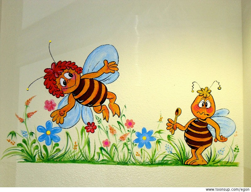 Cartoon: Wandbemalungen (Kinderzimmer) 2