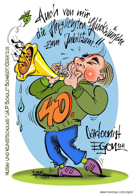 Cartoon: Glückwunsch zum 40igsten 1