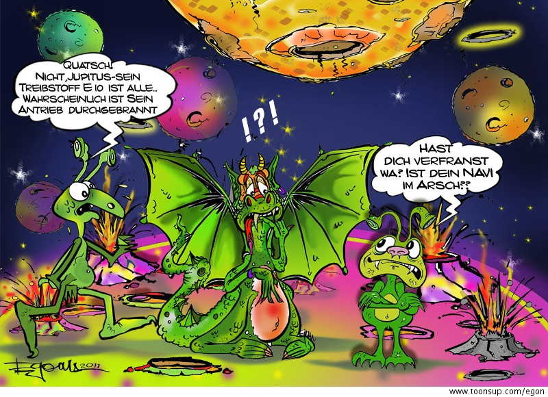 Cartoon: Verfranst im Universum... 1