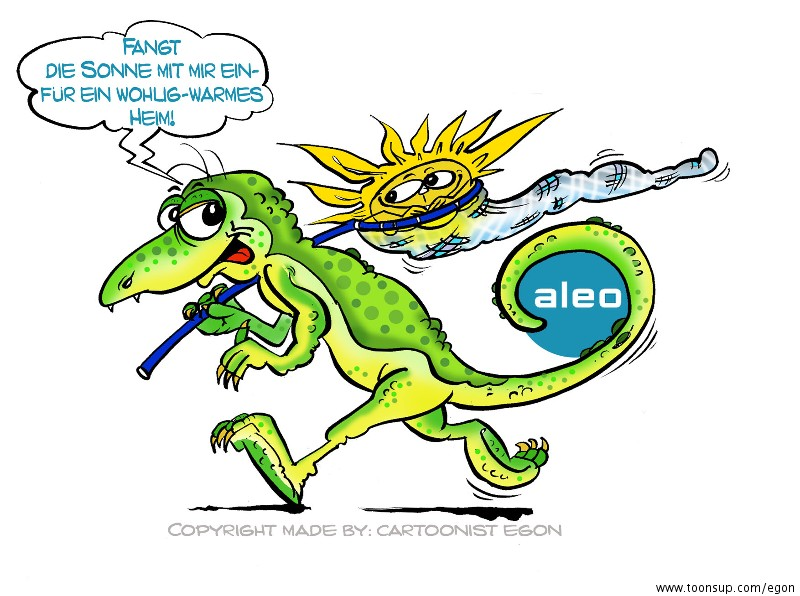 Cartoon: ALEO-Solartechnologien Prenzlau 1