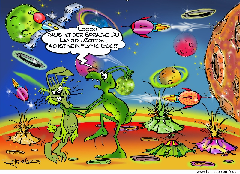 Cartoon: Marsianus Teril Nr:25 'Ostern auf dem Mars' 1