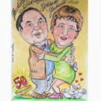 Art Glückwunschcard A3 Goldene Hochzeit