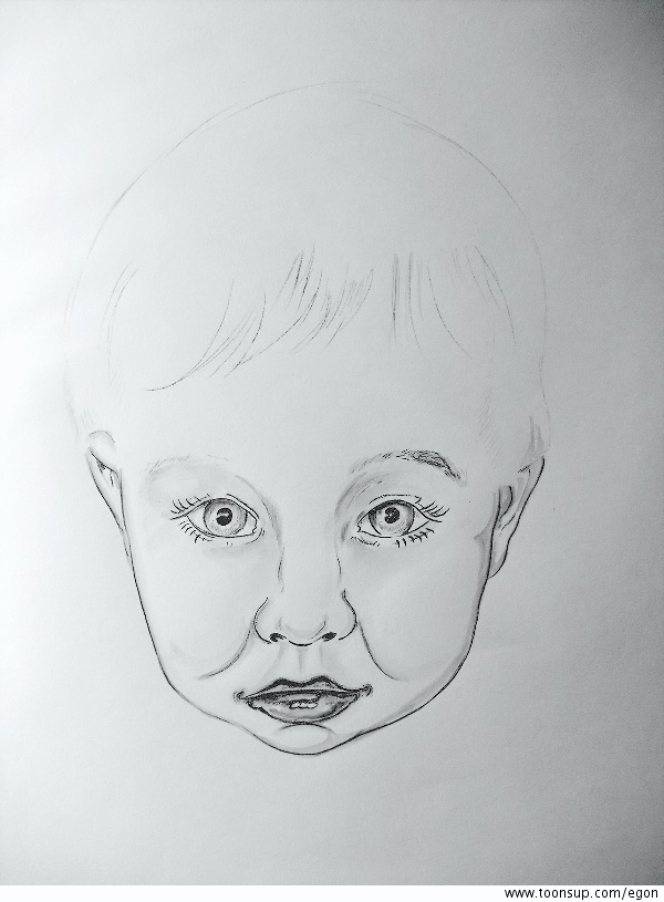 Concept Art / Character Design: Bleistift/Graphit/Aquasoftblack (Nach Foto) 1