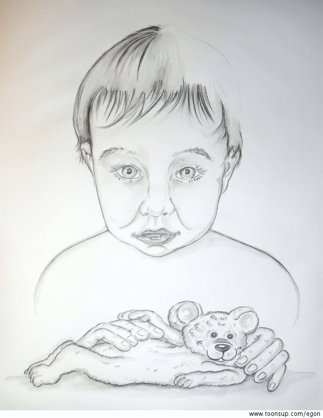 Concept Art / Character Design: Bleistift/Graphit/Aquasoftblack (Nach Foto) 2