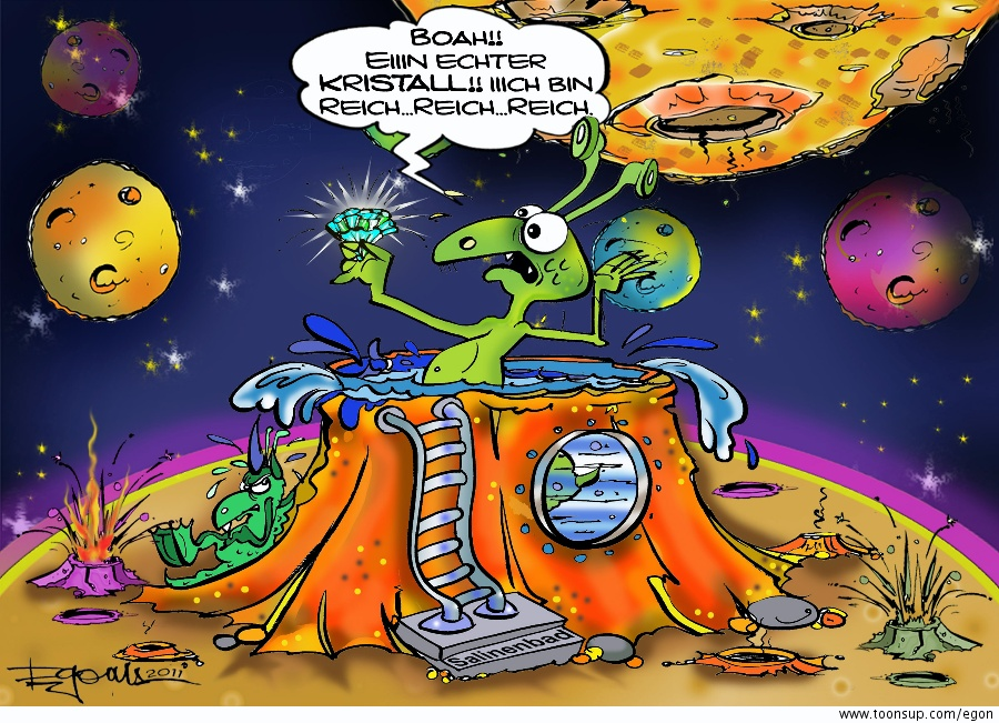 Cartoon: Neues vom Außerirdischen!! Marsianus lebt!!! 1