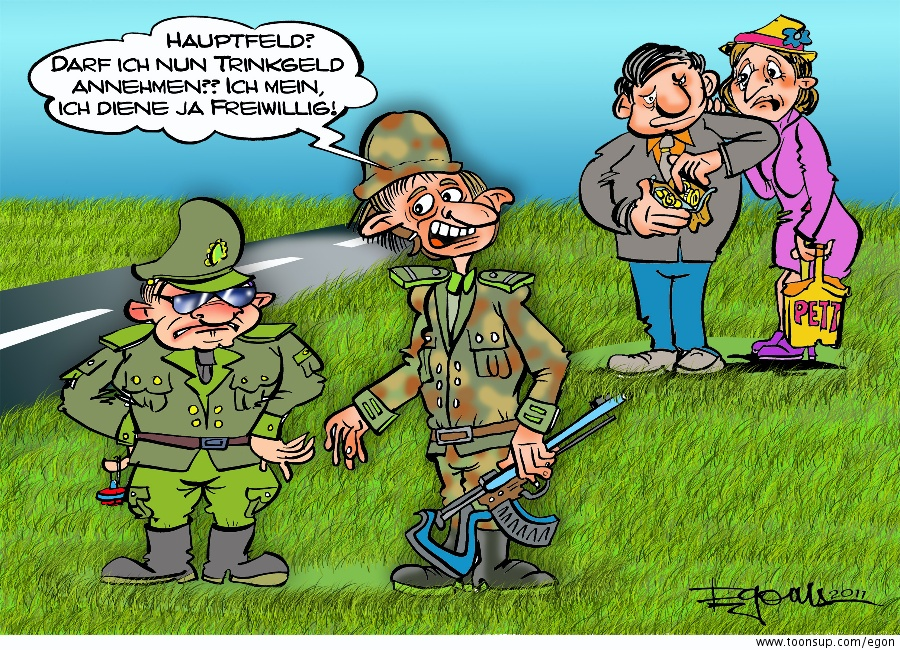 Cartoon: Melde mich zum Dienst!! 1
