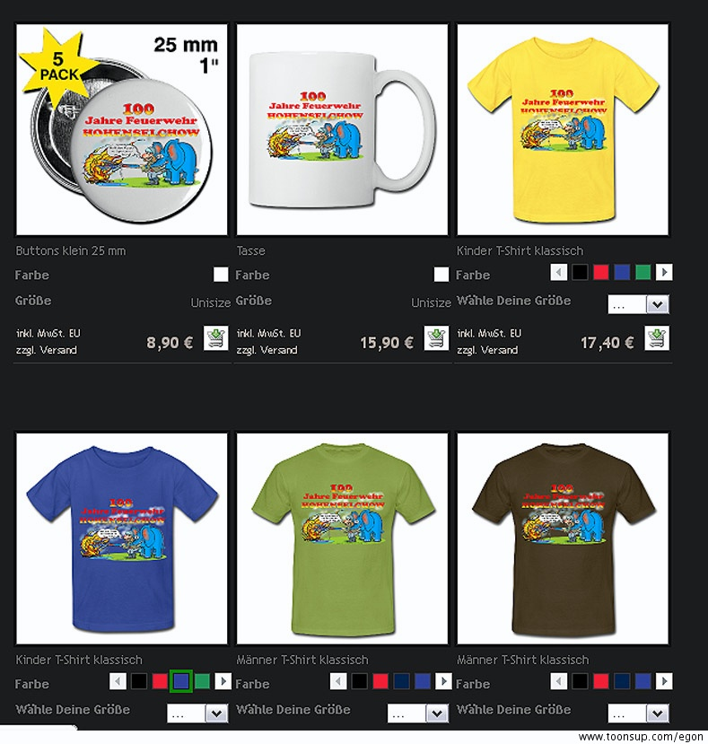 Cartoon: T-ShirtAufdruck-Entwurf zum Jubiläum 4