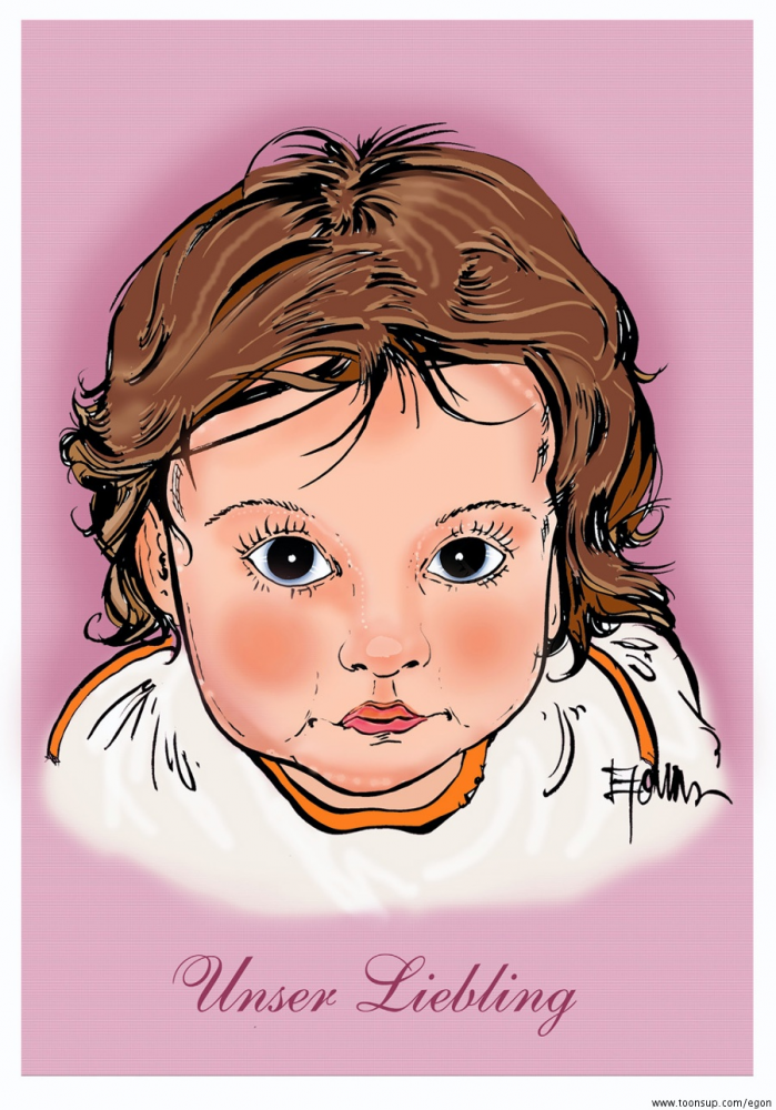 Cartoon: Kinderportrait 'Princesschen' 1