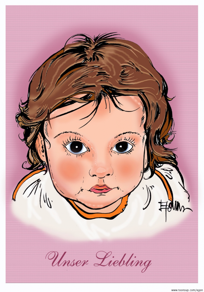 Cartoon: Kinderportrait 'Princesschen' 2