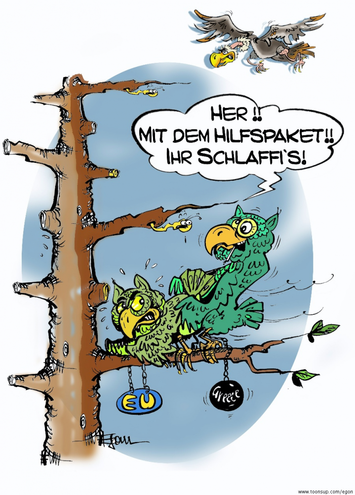 Cartoon: Euleomanie ala Athen 1