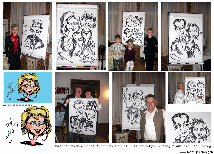 Caricature: Impressionen vom gestrigen Event (DoppelGeburtstag) 1