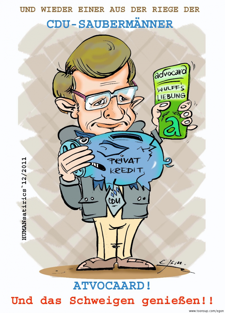 Cartoon: 'Saubermann-Abteilung auf Schloss Bellevue! 1