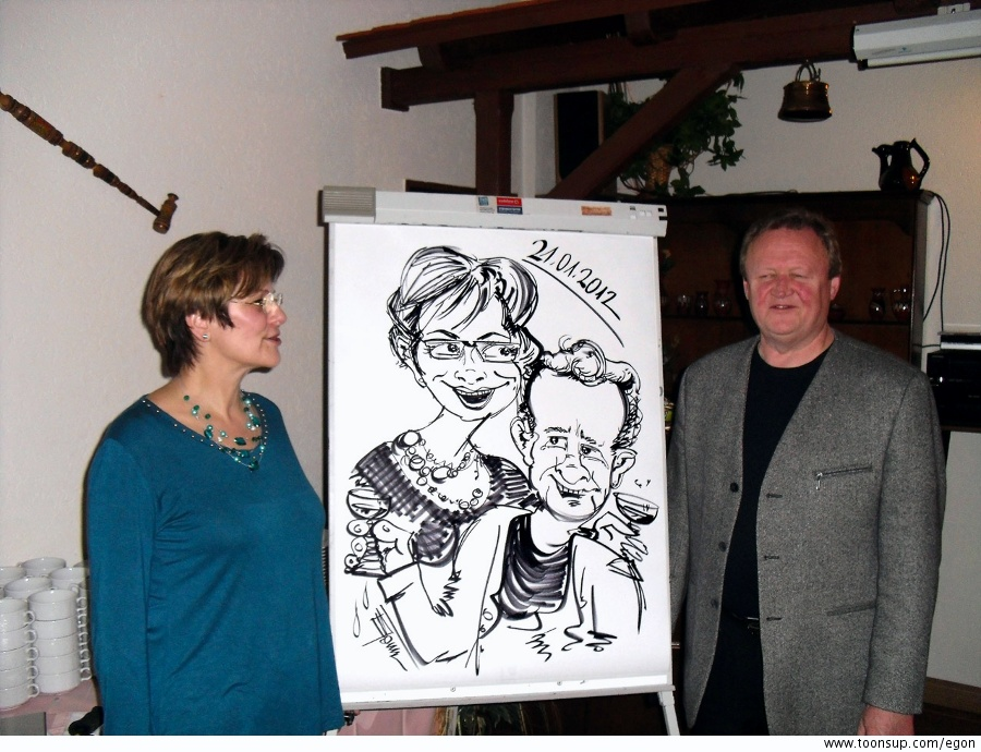 Illustration: Bei einem 80igsten Geburstag entstanden (z.teil PC-nachcolor.) 4