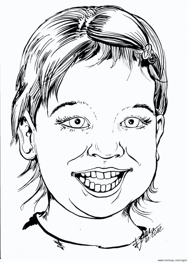 Illustration: Kinderportrait (Mädchen) 1