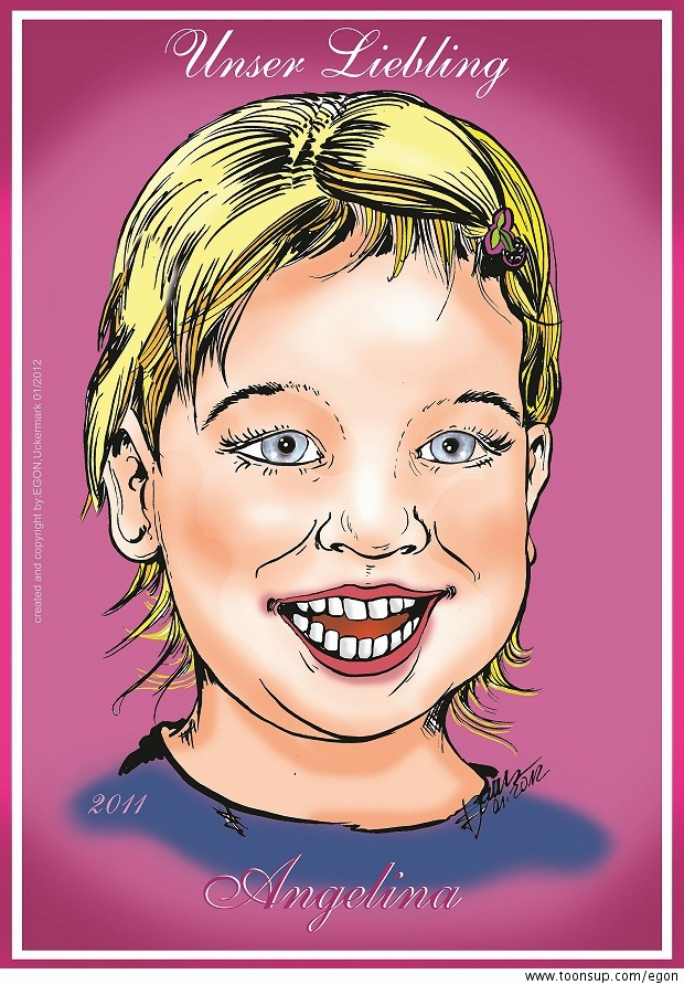 Illustration: Kinderportrait (Mädchen) 2