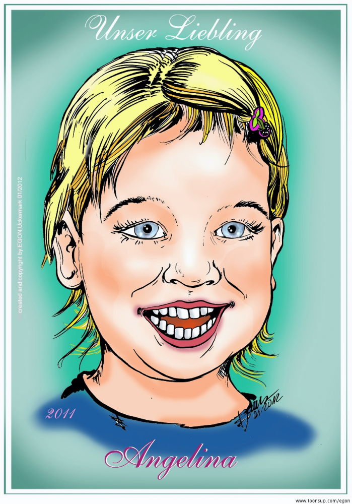 Illustration: Kinderportrait (Mädchen) 3