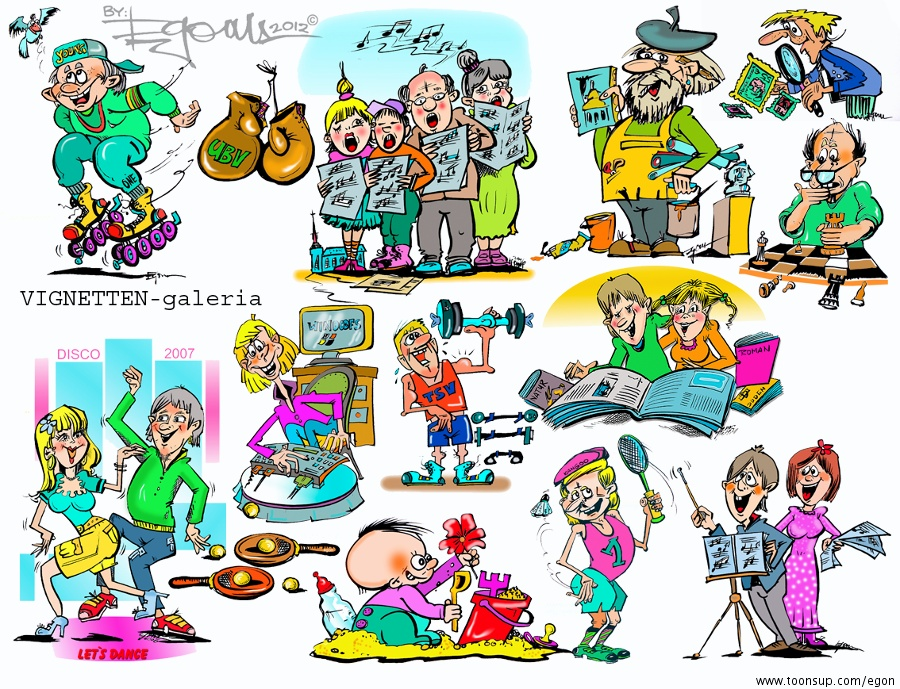 Illustration: VignettenGalerie....für eine Kulturbroschüre 1