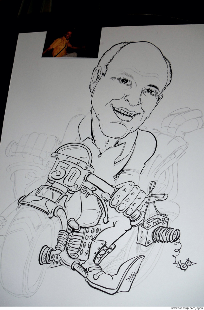 Illustration: Geburtstagskarte 50x 70 zum 50 igsten 2