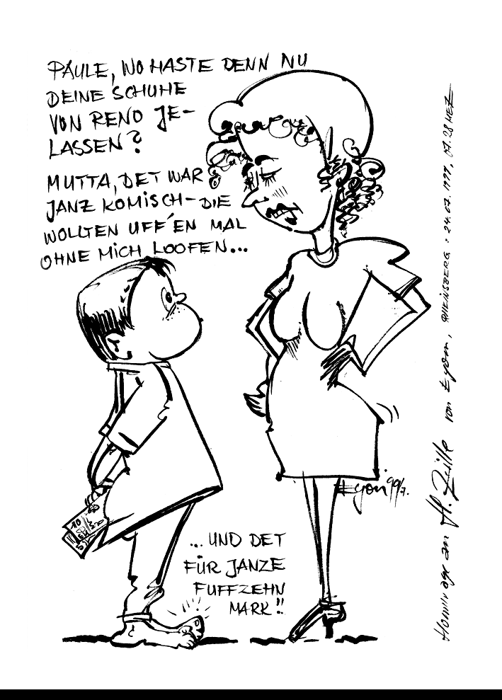 Cartoon: SchuhSchwund  (...kleine Hommage an meister Zille) 1