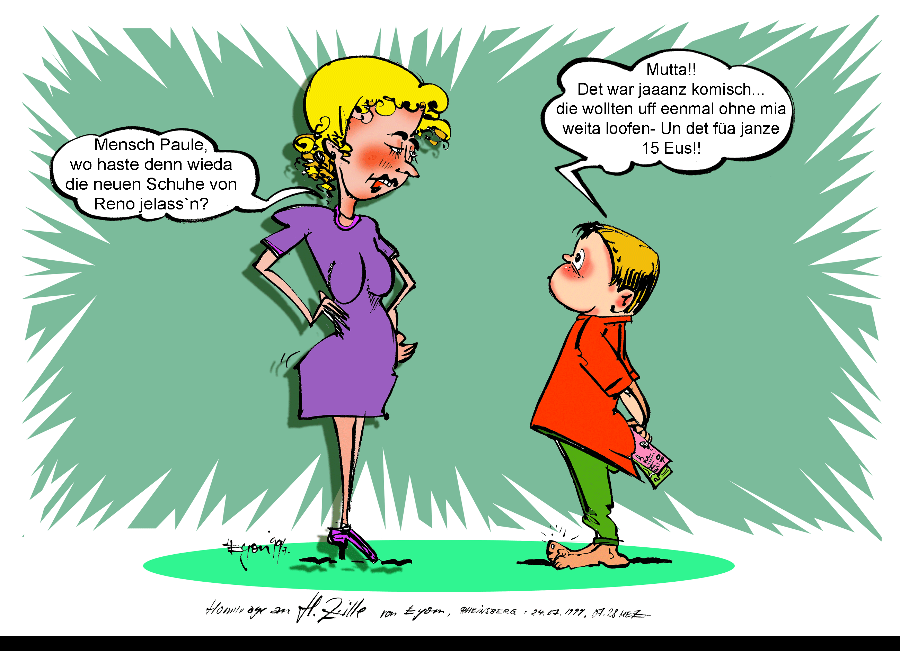 Cartoon: SchuhSchwund  (...kleine Hommage an meister Zille) 2
