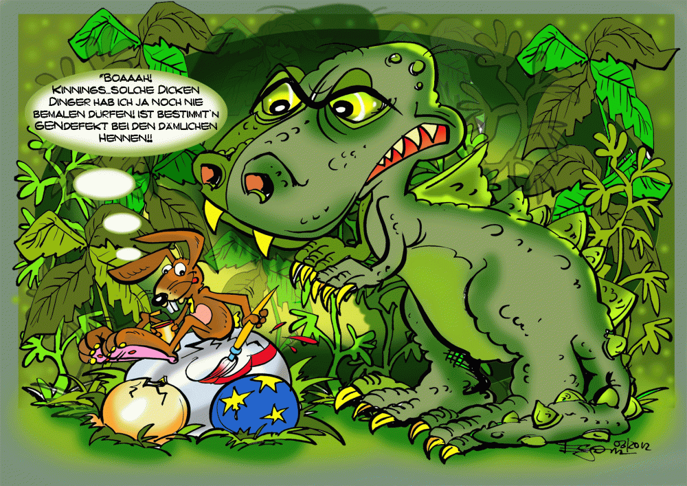 Cartoon: SauriereiOSTERbemalung.... 1