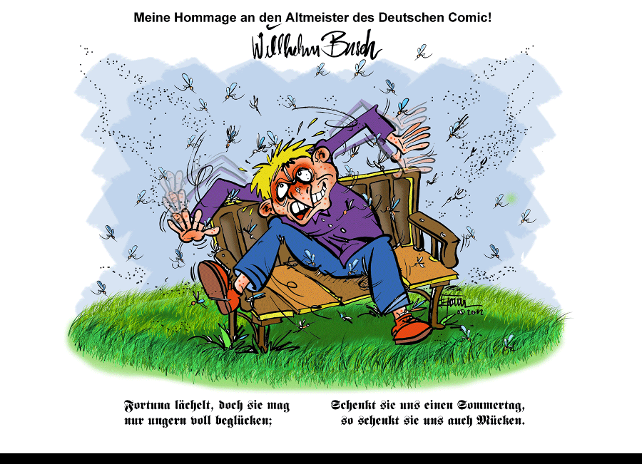 Illustration: Hommage an W.Busch,Altvater des german-Comics!! 1