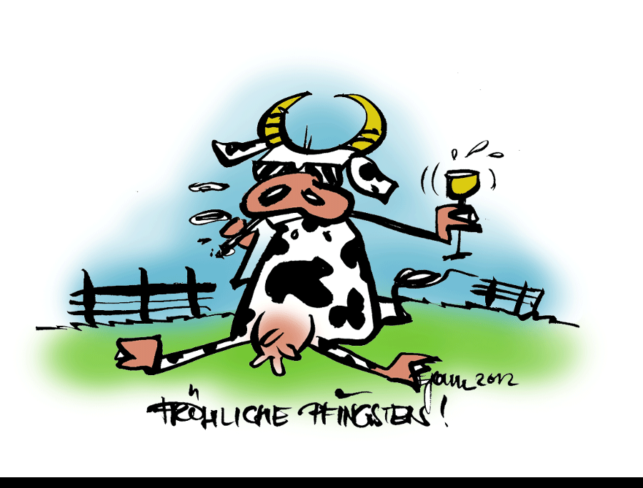 Cartoon: ....der einsame Pfingstochse 1
