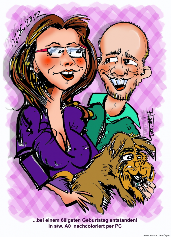 Concept Art / Character Design: 60igster Geburtstag,Diverse Arbeiten 1