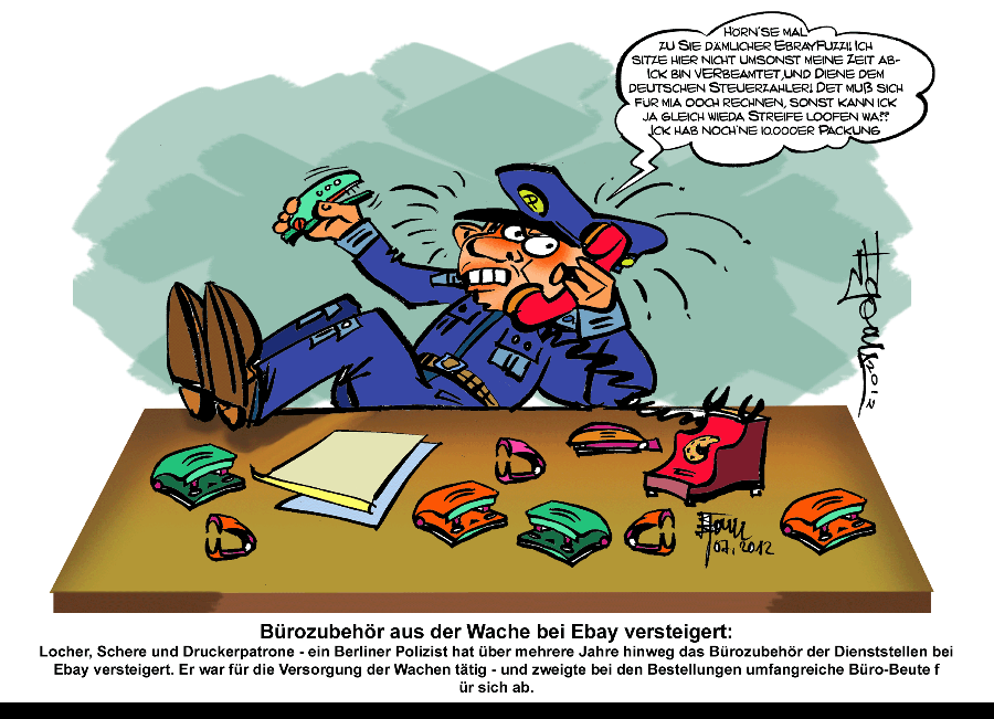 Cartoon: 'Bullen-Klau' 1