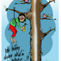 Abhängen.