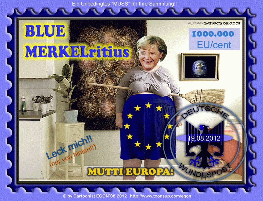 Cartoon: Endlich gefunden!!Die Zweite 'Blue Merkelritius' 1